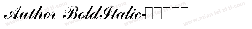 Author BoldItalic字体转换